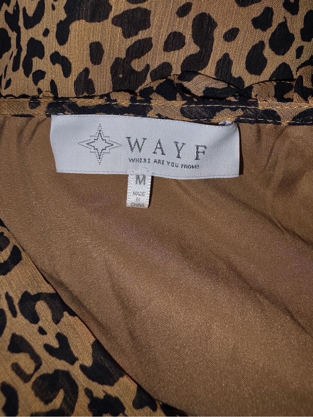 Leopard Print Ruffle Peplum Blouse - - Picture 2 of 3